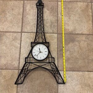Black Eiffel Tower Wall Clock